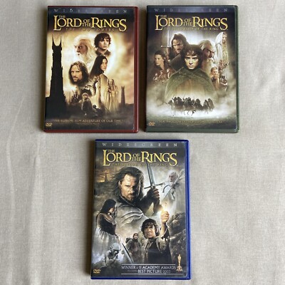 The Lord of the Rings: Complete Trilogy 1-3 (DVD 6-Disc 3-Case Set) LOTR Tolkien
