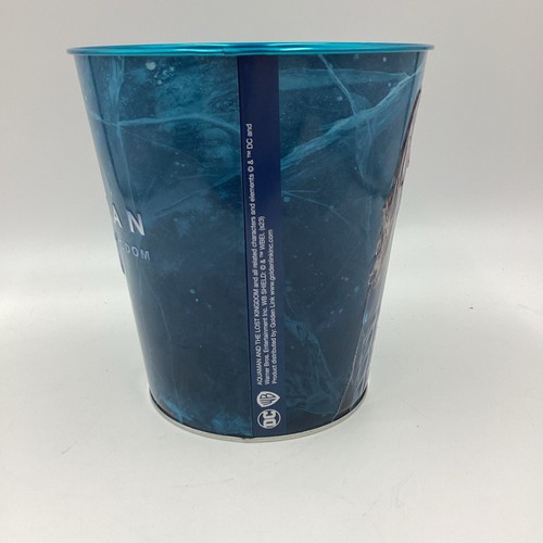 Aquaman Lost Kingdom Souvenir Popcorn Bucket Cinemark 130oz Tin 2023 Movie DC - Picture 5 of 7