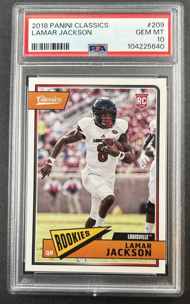 2018 Panini Classics - Lamar Jackson #209 Louisville Cardinals - RC PSA 10