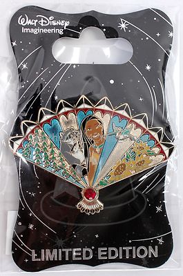 NEW Walt Disney Imagineering WDI D23 Princess RAPUNZEL Floral Fan Pin LE 300