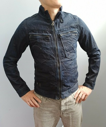 mens biker denim cotton jacket coat | eBay