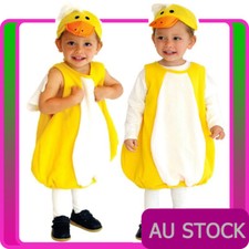 Child Toddler Yellow Duck Costume Kids Boys Zoo Party Book Week Fancy Dress