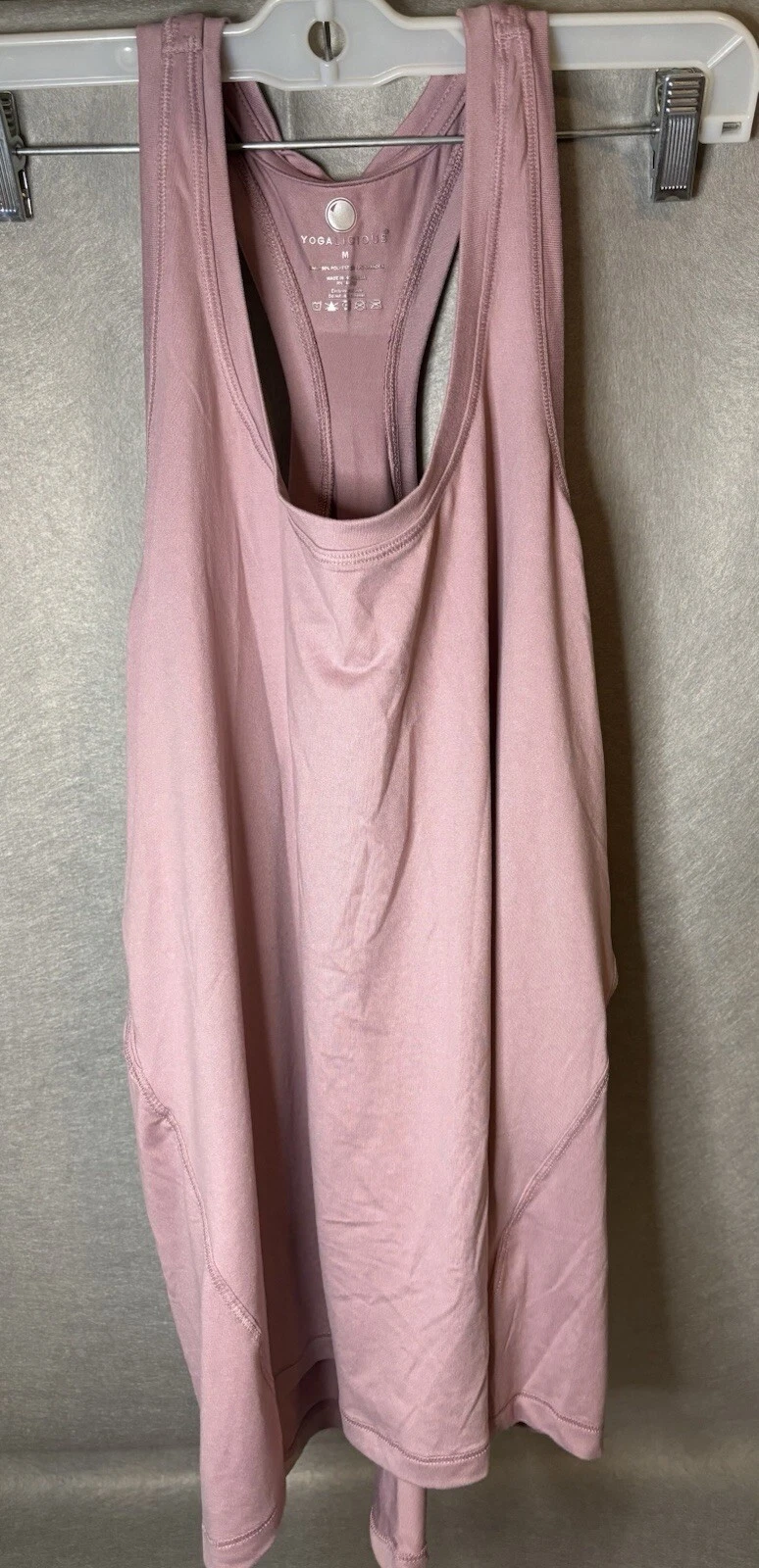 yogalicious muted round neck athletic active tank-top