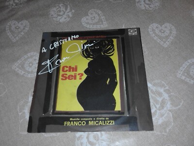 AUTOGRAFATO CON DEDICA! FRANCO MICALIZZI CHI SEI? SOUNDTRACK RARO 45 GIRI CAM EX
