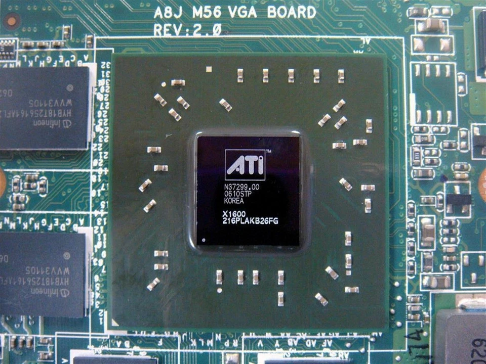 ATI X1600 M56 Asus A8j A8jc A8jm Z92j 216PLAKB26FG DDR2 256MB MXM II Video Card - Image 2 of 4
