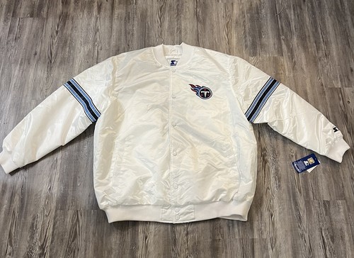 TENNESSEE TITANS 2023 Starter White Satin Snap Down Traditional Jacket Size 3XL - Picture 9 of 9