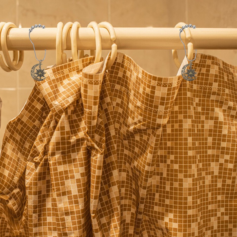 12pcs Decorative Shower Curtain Rod Hooks Hangers Replacement Curtain