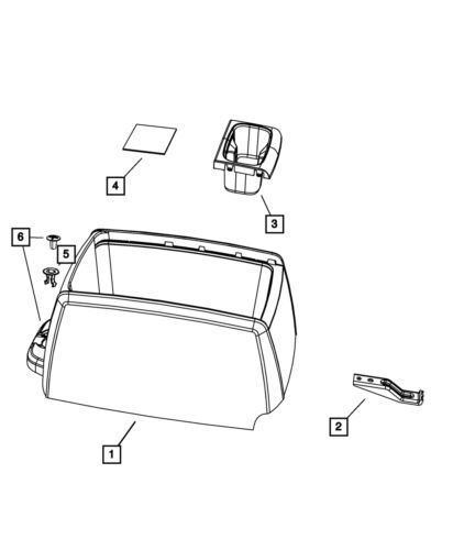 Base de consola central de piso para Dodge Grand Caravan, 2011-2017 (P/N 1JC92HL5AA)