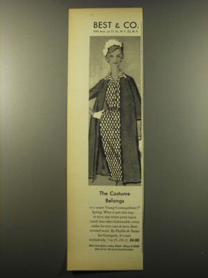 1960 Best & Co. Fashion by Phyllis de Trano for Georgette Advertisement