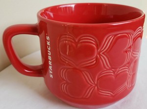 starbucks valentines glass mug
