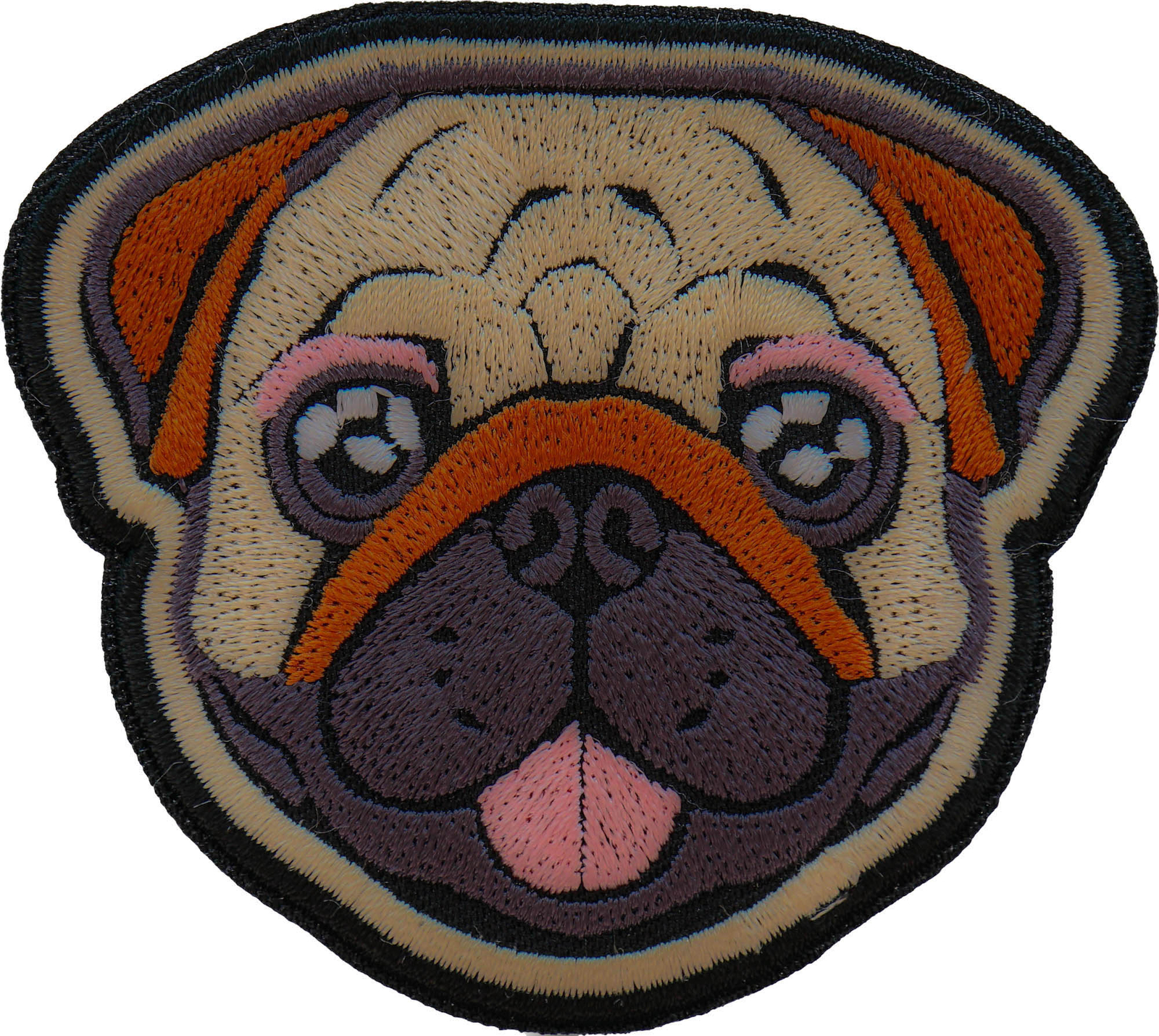 Baby Pug Iron on Patch - 3x2.75 inch - P7324