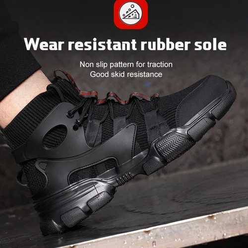 Herren Sicherheitsschuhe Stahlkappe Laufschuhe rutschfest verschleißfest Anti-Punktion - Bild 3 von 32