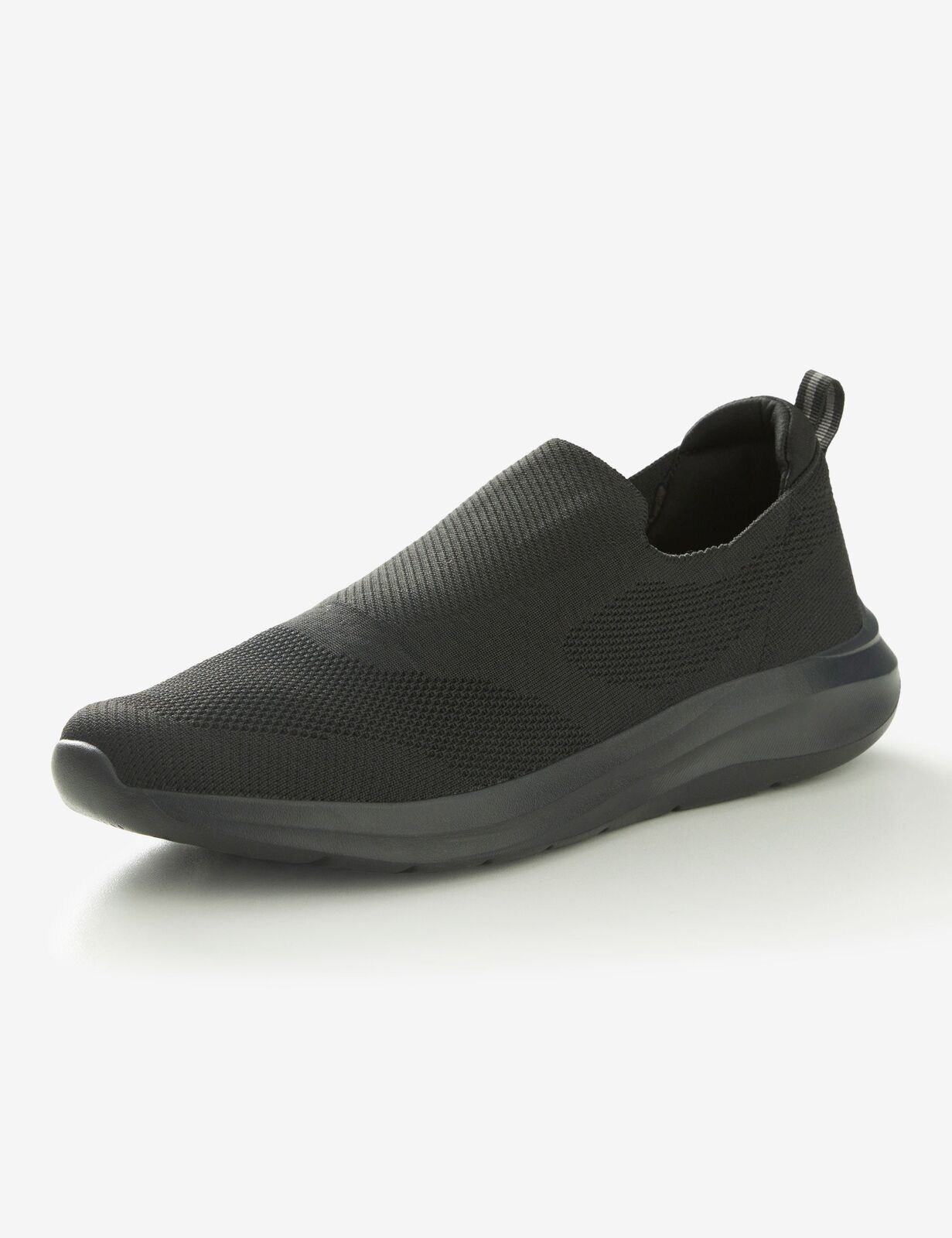 RIVERS - Mens Winter Casual Shoes - Slip On - Black Loafers Work Office Footwear