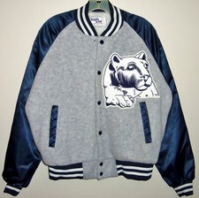 VINTAGE 80's PENN STATE NITTANY LIONS CHALK LINE THROWBACK SATIN-WOOL JACKET M