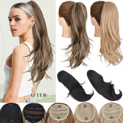 Kordelzug Haarteil Pferdeschwanz Haarverlängerung Clip In Ponytail Hair Wie Echt