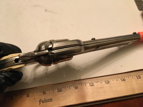 Vintage Kilgore Long Tom 1938-40 2nd Model Toy Cap Gun - Works (White Grips) - Picture 12 of 18