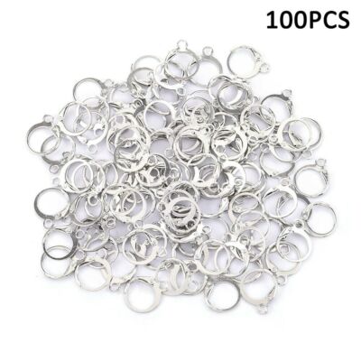 NEU_100x Ohrringhaken 925 Silber für Schmuck DIY Herstellung Ohrringe Drähte DE