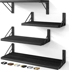 Wall Mounted Floating Shelves Set of 3 for Bedroom, Living Room, Kitchen, Bathro