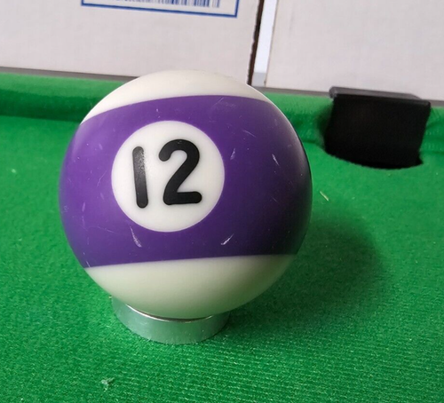 Vintage Ersatz Billard Pool Ball 2 1/4" Durchmesser Standard # 12 Streifen lila * - Bild 2 von 5