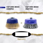 4-inch Cup Wire Brush 28 PACK (Coarse/Crimped & Twisted/Knotted Mix) for Grinder — photo 1
