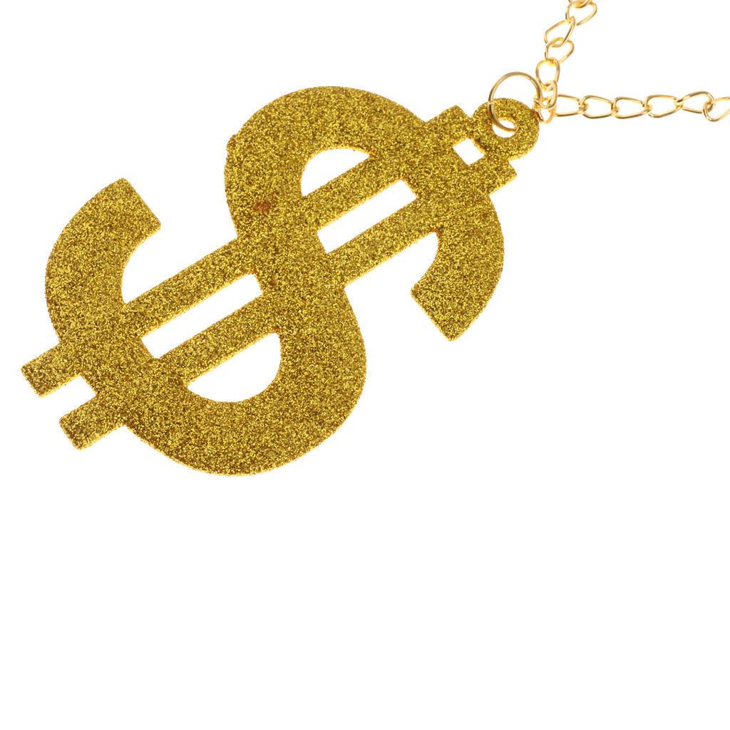Accessori Rapper Bambino Collana Dollaro Oro - Accessorio Gangster Anni 70  Per Feste In Costume Gioielli Costume, image size:1024x1024