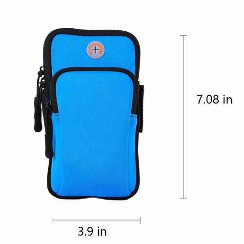 Brassard de sport course jogging gym brassard étui à clés pochette support téléphone portable sac - Photo 6 sur 16