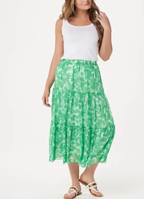Linea by Louis Dell'Olio - Tie Dye Boho Skirt - Grass Green