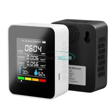 Digital CO2 Meter Gas Detector Temperature Humidity HCHO Air Quality Monitor