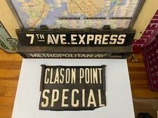 NY NYC THIRD AVENUE RAILWAY ROLL SIGN SECTION CLASON POINT EAST BRONX SOUNDVIEW