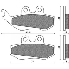 651253 PAIR OF ORIGINAL BRAKE PADS PIAGGIO X10 500 4T 4V I.E. E3 2012-2013 