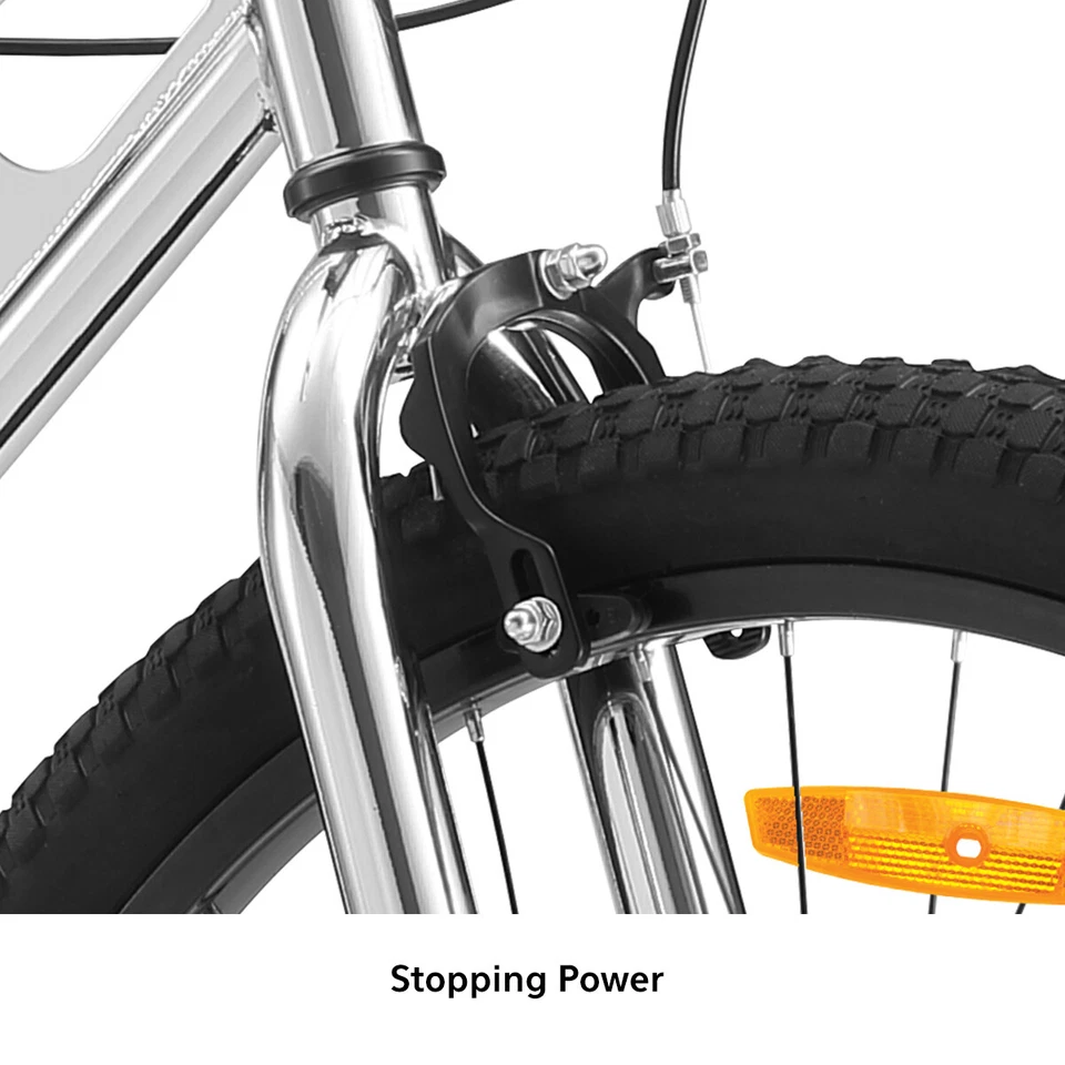 2022 Progear Classic 26" BMX Metallic Chrome Street Cruiser Vintage Style Bike - image 3 of 4