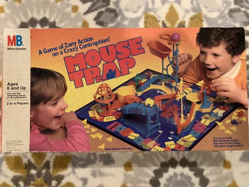 Vintage MOUSE TRAP Board Game by Milton Bradley 1986. Complete