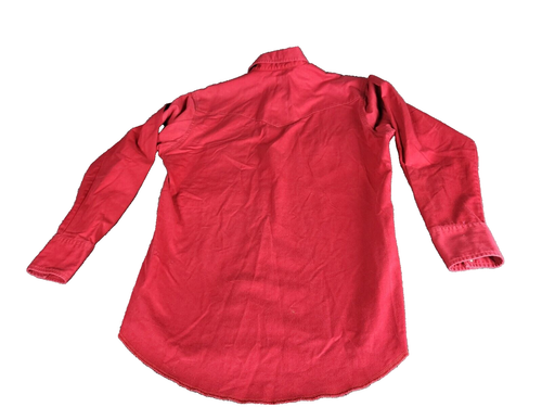 Wrangler Camicia Lunga Coda Perla Snap Uomo Tg L Rodeo Cowboy Rosso Lavoro Westernwear - Foto 3 di 8