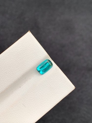 Top Buen Color Indicolite Turmalina 8mm Corte Cojín 1.20ct de Afganistán. - Imagen 1 de 24