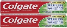 2 Packs Colgate Sparkling White Toothpaste 2.5 oz