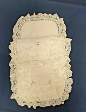 Dream frilly traditional spanish  pram set quilt and pillow blue pink white 