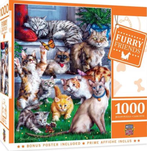 Masterpieces Butterfly Chaser Furry Friends 1000 Pieces Jigsaw Puzzle - Photo 1 sur 1