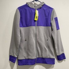 All In Motion Boys' XL/16 Premium Fleece Full Zip Front Hoodie Sweatshirt Gray