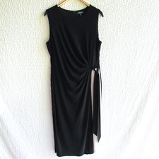 Lauren Ralph Lauren Two Tone Matte Jersey Maxi Dress 18 Black White Womens Slims