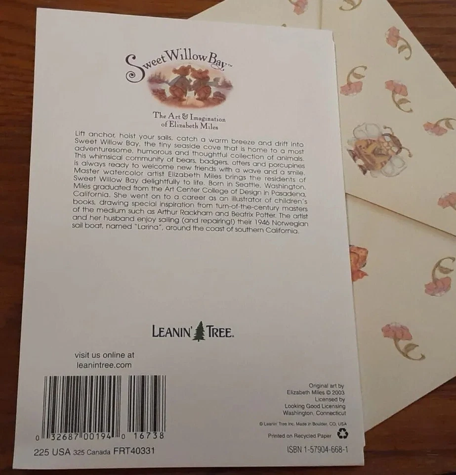 New Leanin' Tree Greeting Card & Env ~ What An Angel You Are ~ Elizabeth Miles - Image 4 of 4