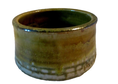 Handmade Studio Pottery Soup Chili Bowl. Mike Yoder. Brown Glaze. 2.5 x 4.5''