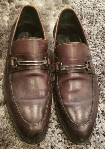 Mocasines sin cordones Ermenegildo Zegna para punta redondeada gris/negro cuero 9,5D | eBay