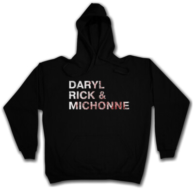 DARYL RICK & MICHONE HOODIE The Walking Rick Grimes Dead Living Dixon Series