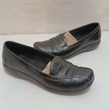 clarks bayou Q slip on loafers womans shoes size 8M black