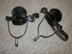 WW1 MILITARY Rowel Boot Spurs - 'J.D.Wiggins 1918' - Original Leather Straps