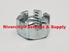 3/4-10 Slotted  Castle Nuts Coarse Thread 3/4x10 Nut 3/4" x 10 Zinc Plated Steel