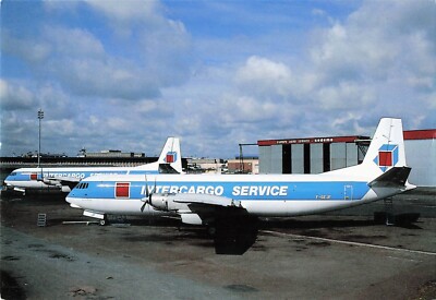 Postcard Airline INTERCARGO SERVICE Vickers Vanguard 9530 F-GEJF Avimage CC7.