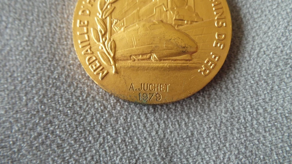 Médaille d'honneur des chemins de Fer avec palme - Photo 3/4