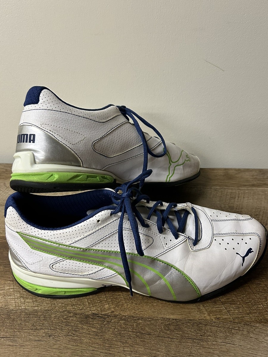 Mens Puma Running Eco Ortholite Shoes Sneakers Size 13 White Green