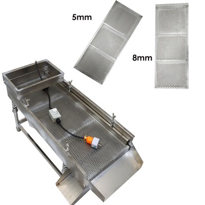 5mm&8mm Mesh Electric Straight Vibrating Screen Stainless Steel Shaker 110V 80W